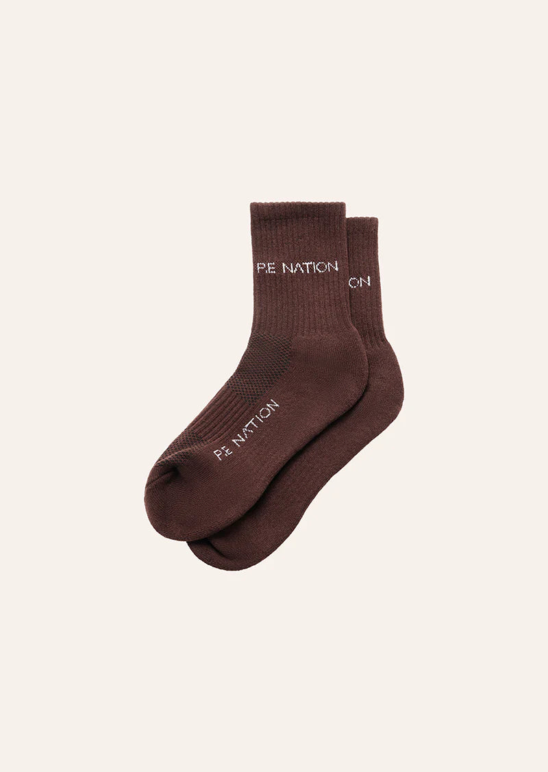 Signature sock, mahogany