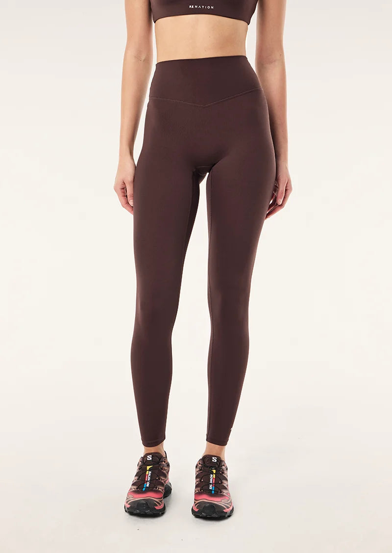 Signature full length legging, dark plum