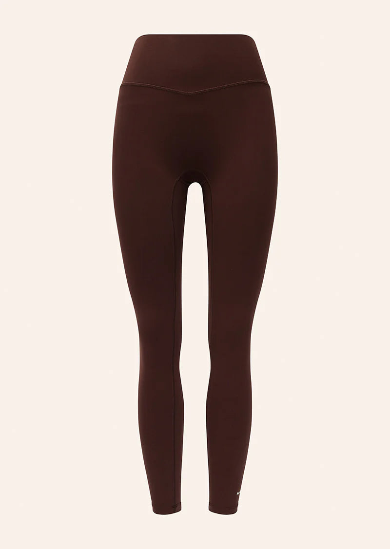 Signature full length legging, mahogany/whisper white