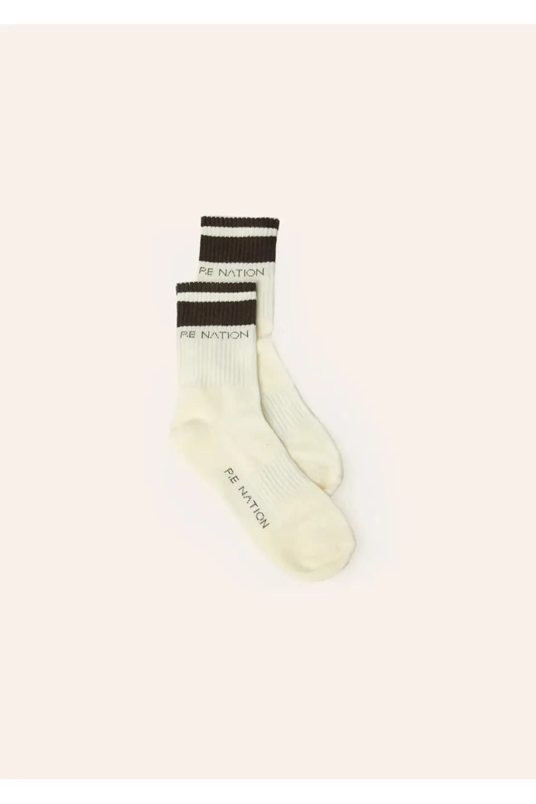 Homage sock, whisper white/walnut