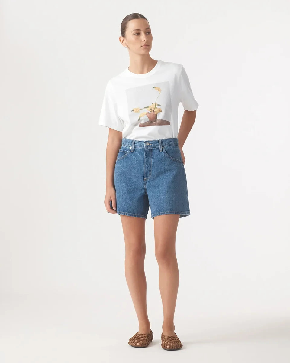 Mira short, bluestone