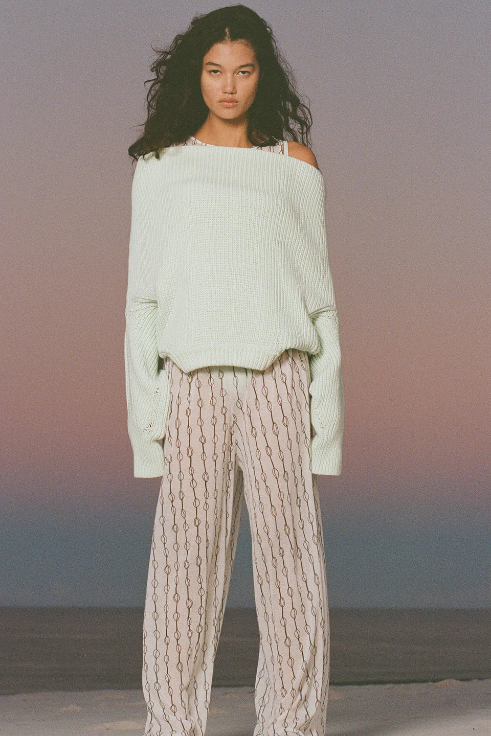 Shell knit pant