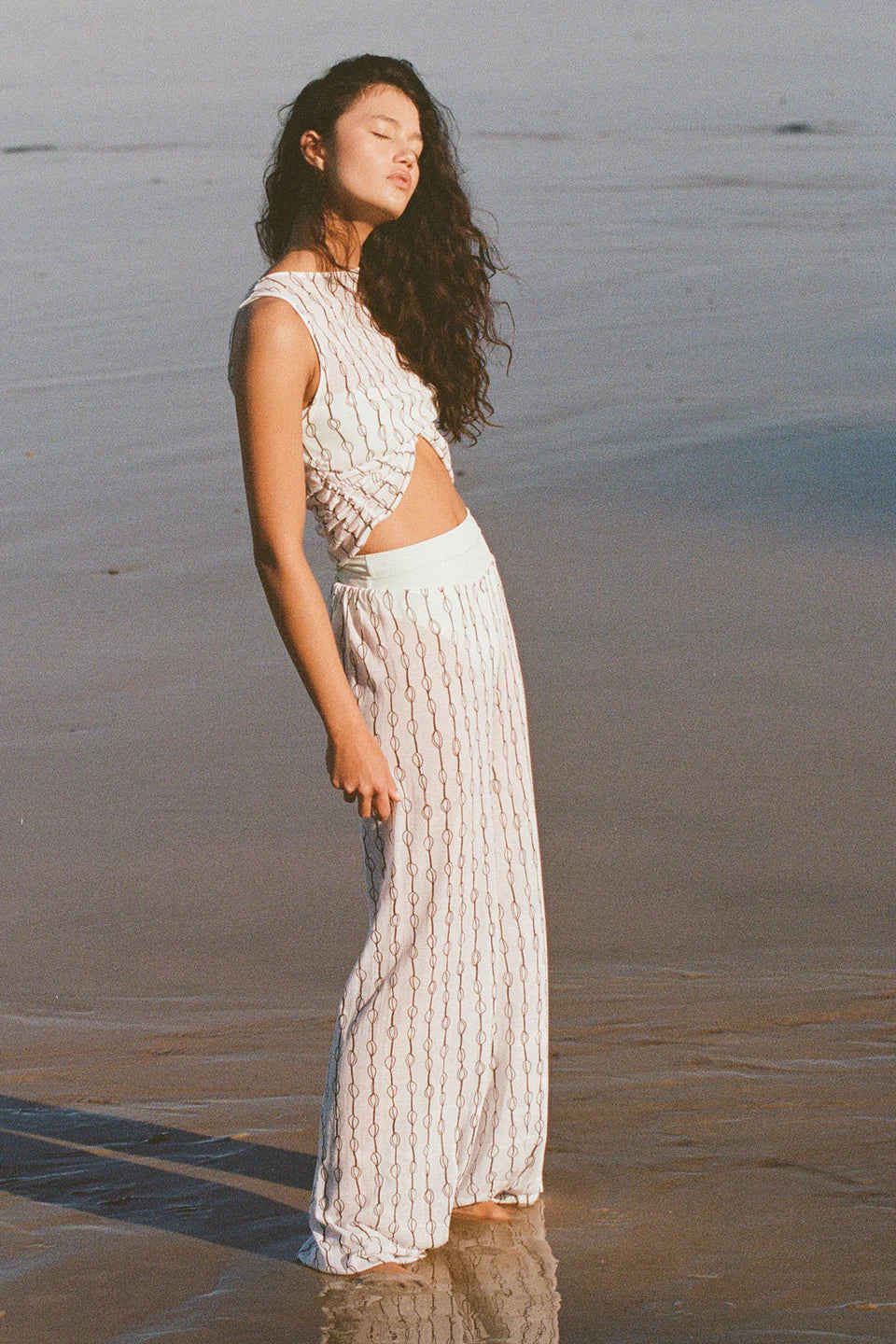 Shell knit pant