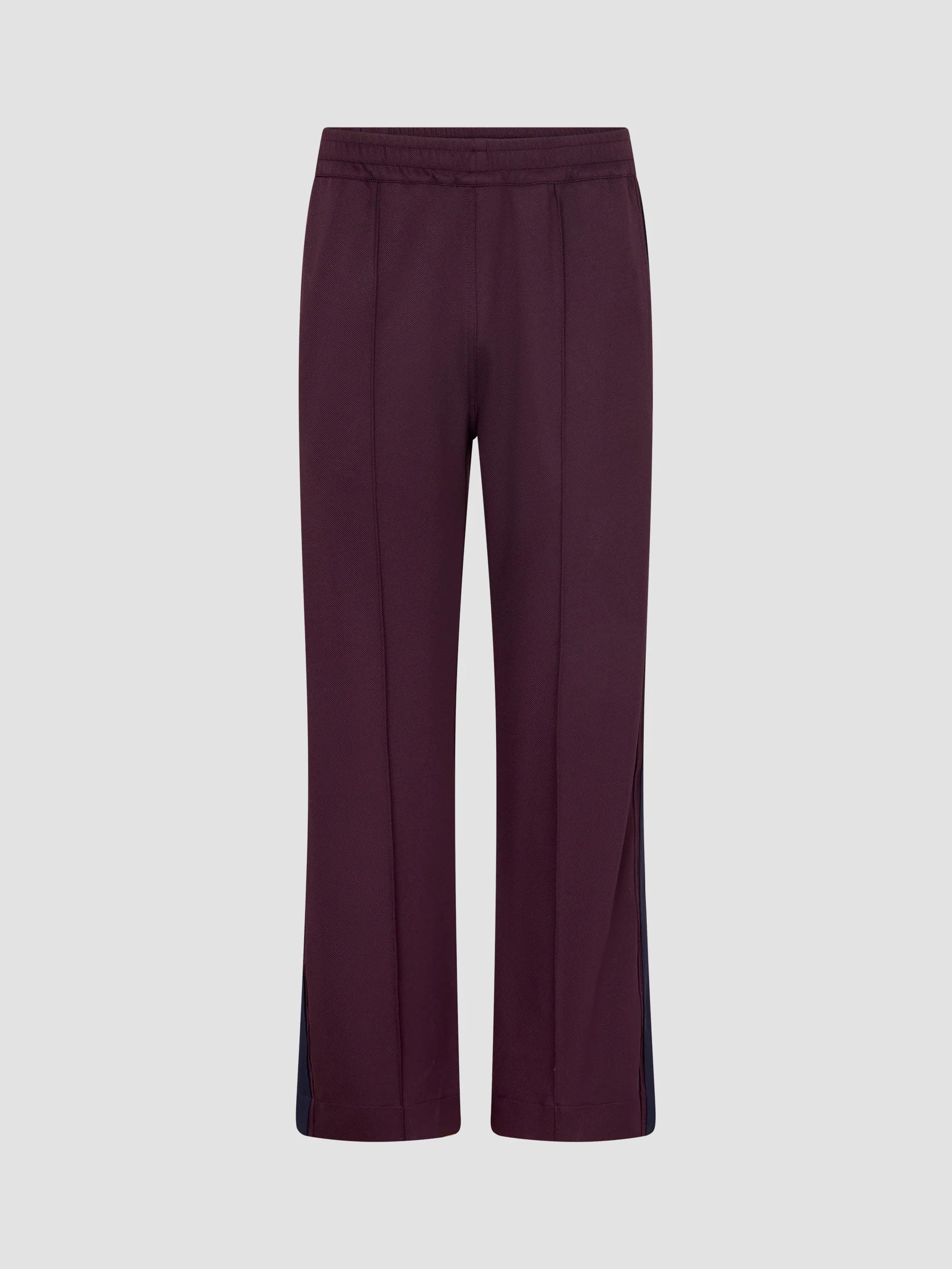 Twill Stripe Detail Pant, Dark plum/ink
