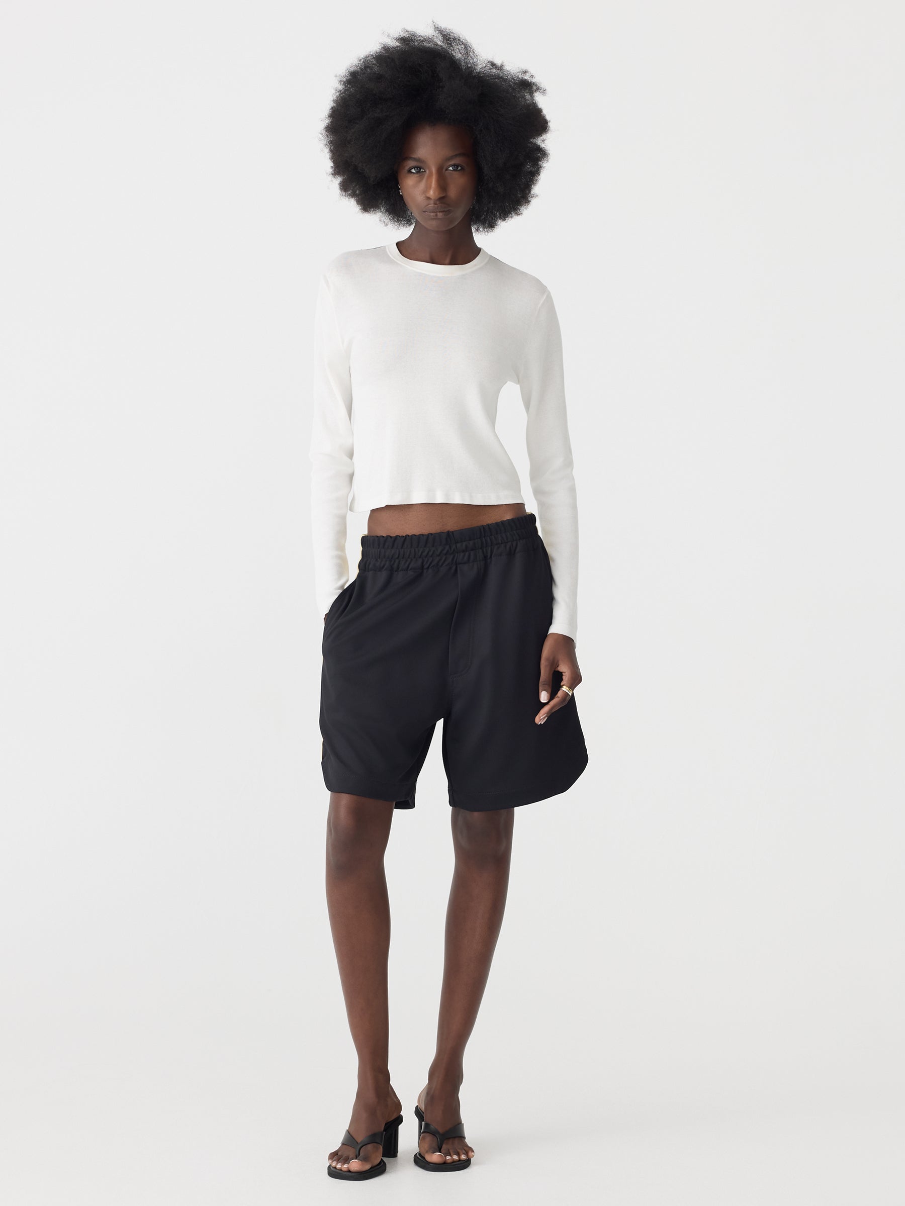 Pique basketball short, black/lemon glaze