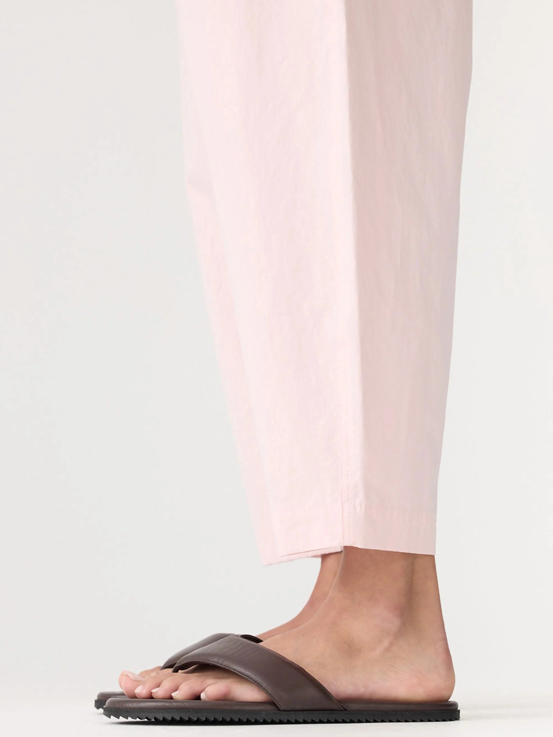 Crushed cotton summer pant, soft pink