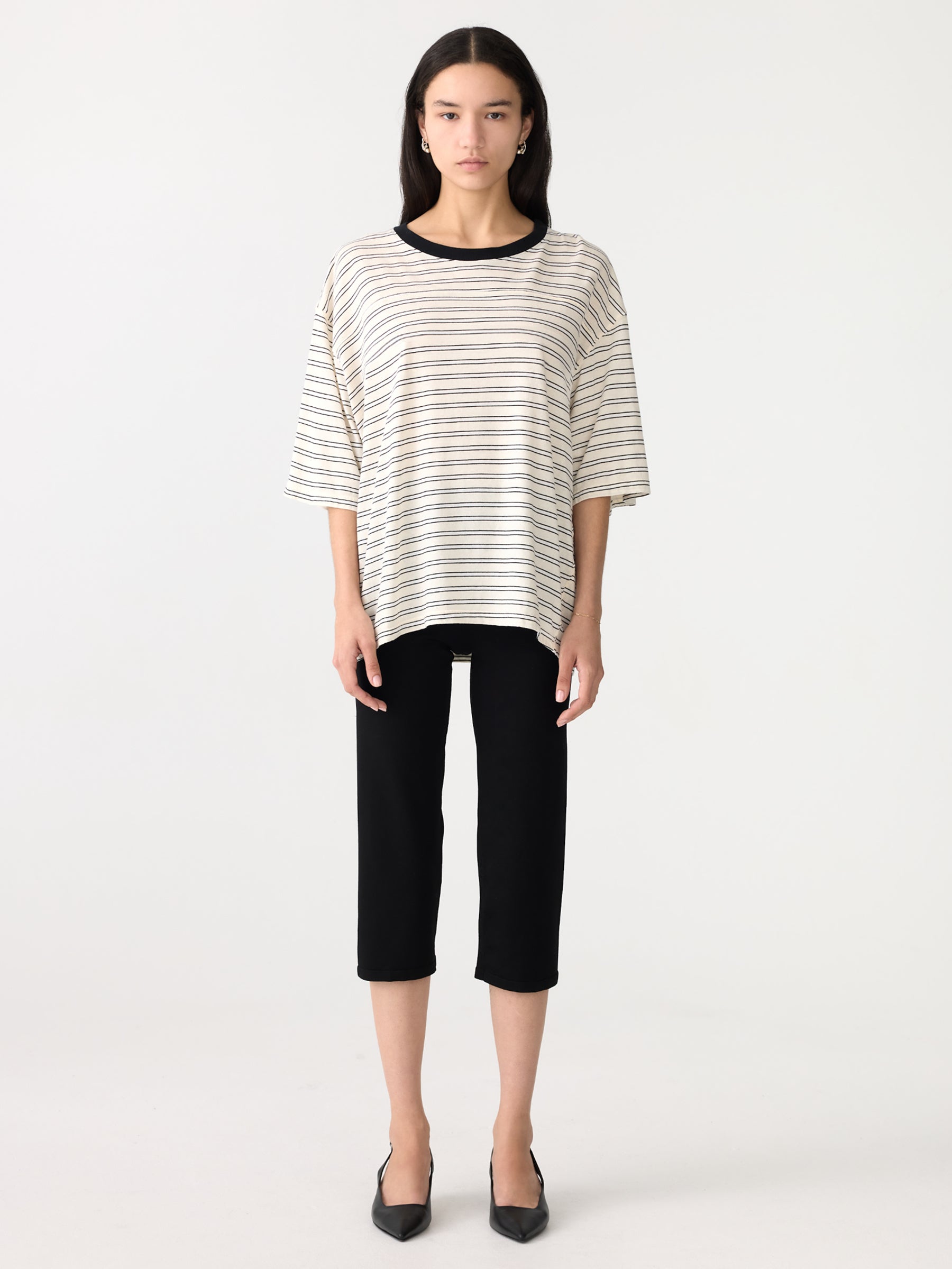 Stripe boxy ss t-shirt