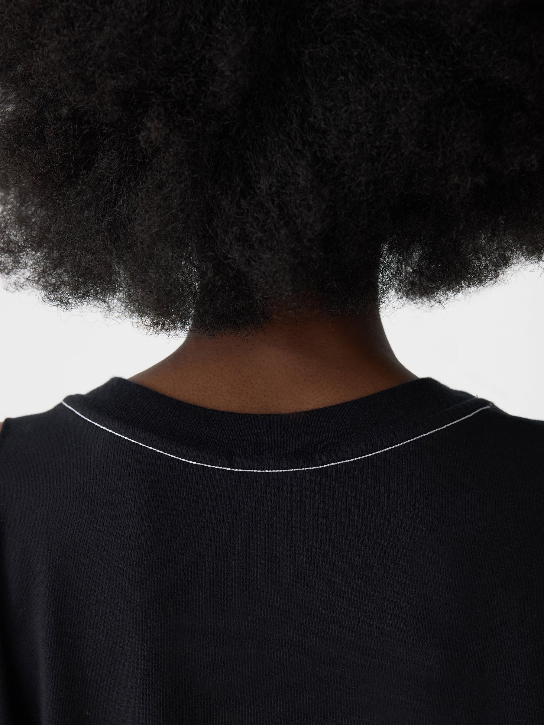 Midweight cutout T-shirt, black