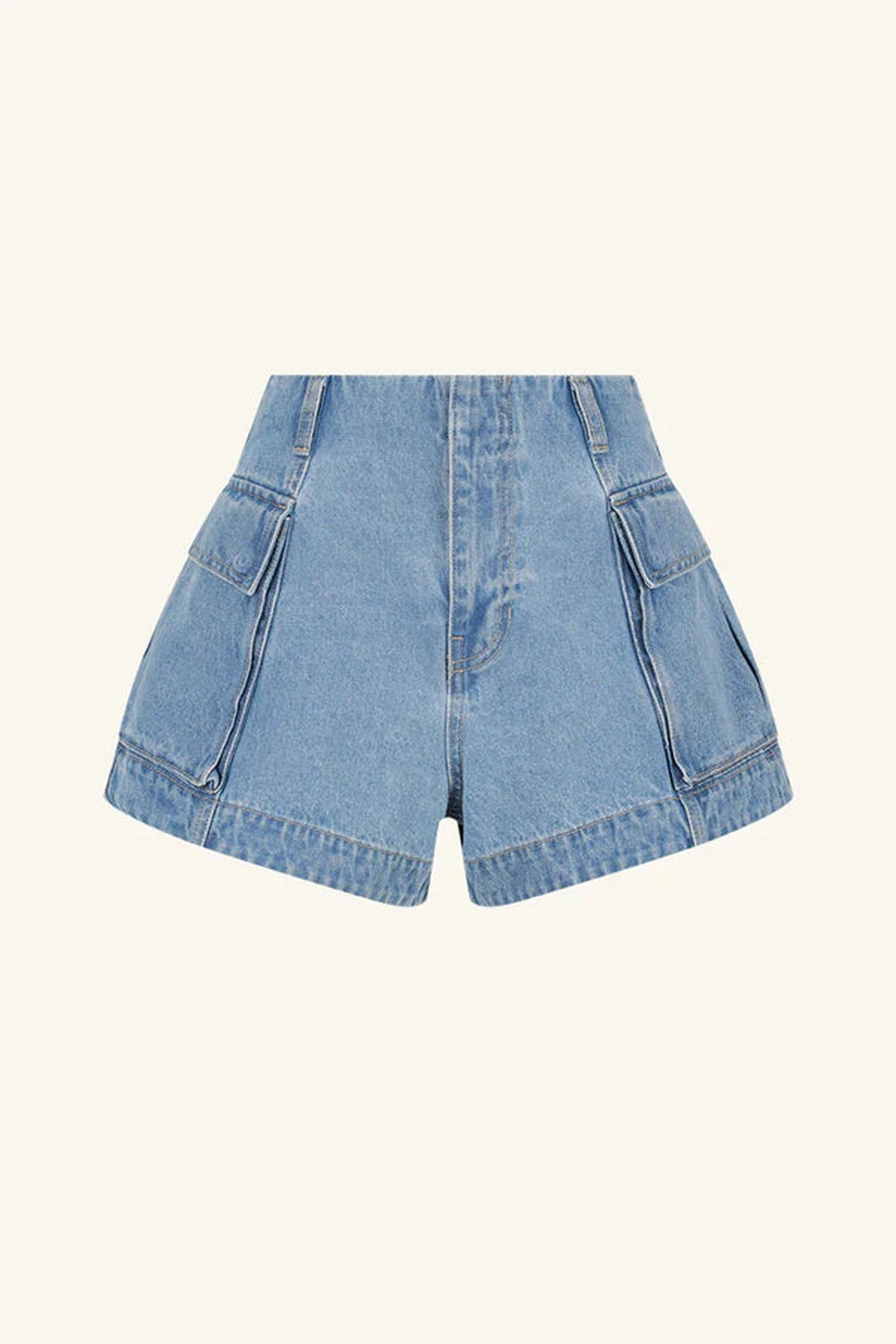 stella patch pocket shorts - mid blue