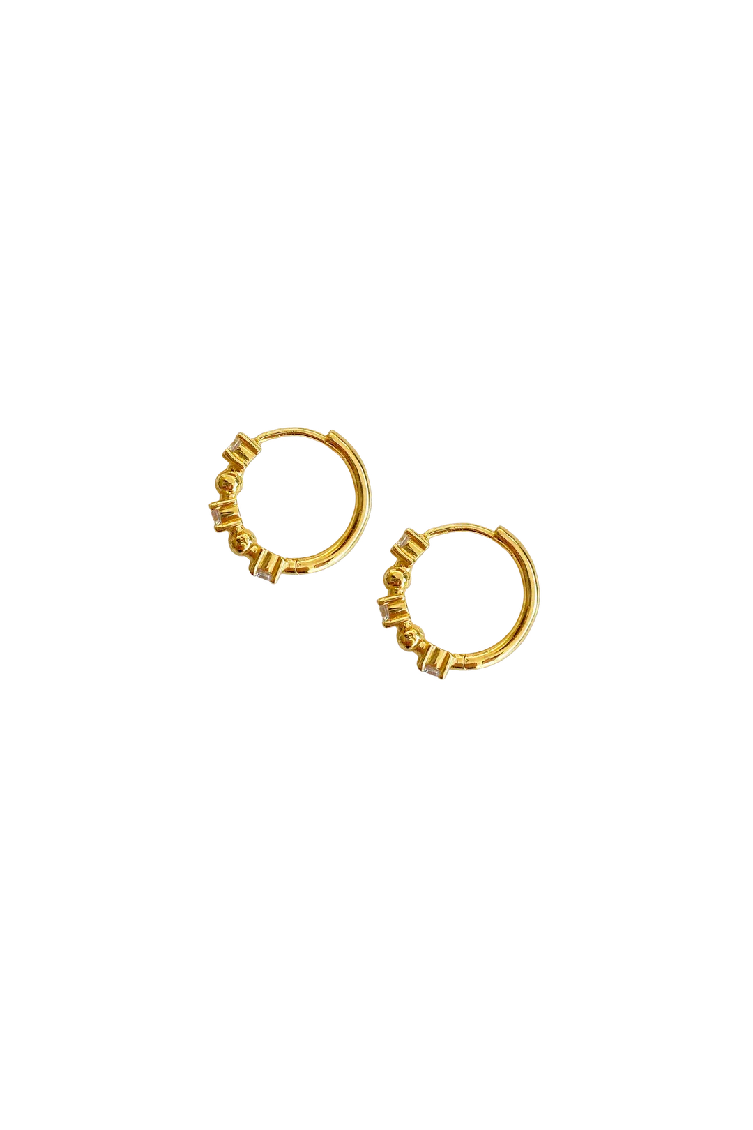 gia earrings, gold