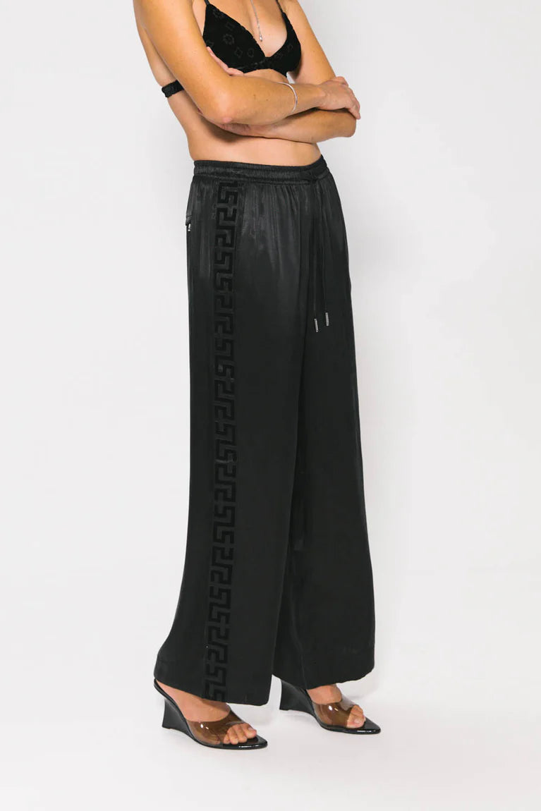 Panel geo vacay pant, blac