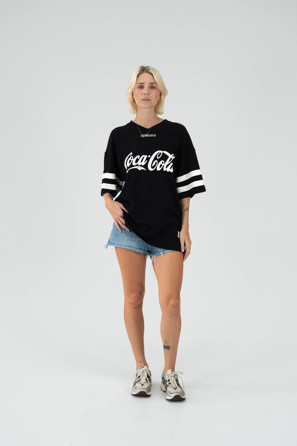 classic coke 5c mesh tee, black