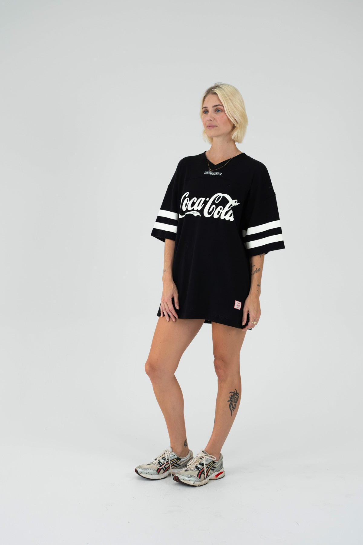 classic coke 5c mesh tee, black