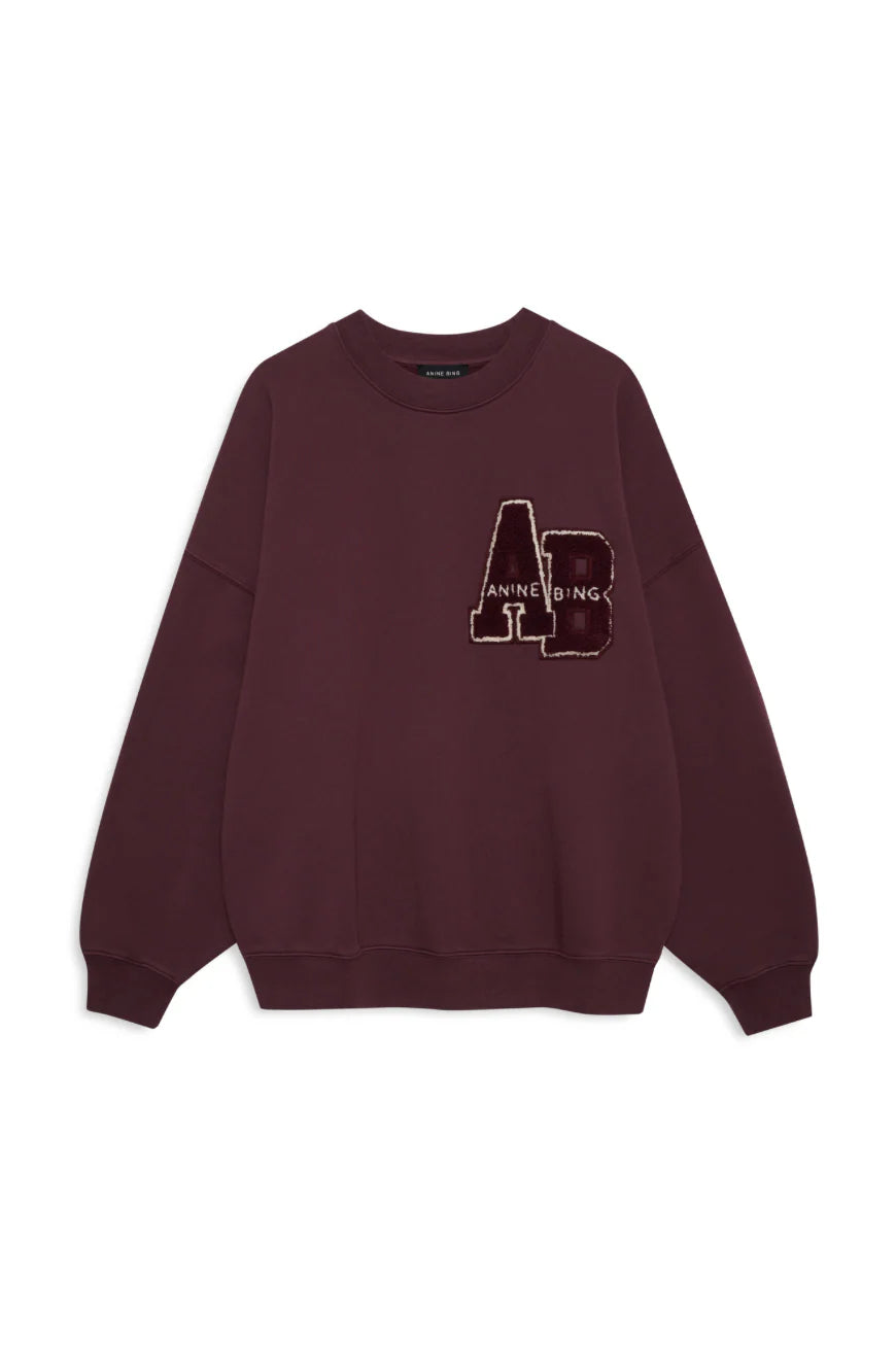 Miles sweatshirt letterman, fig
