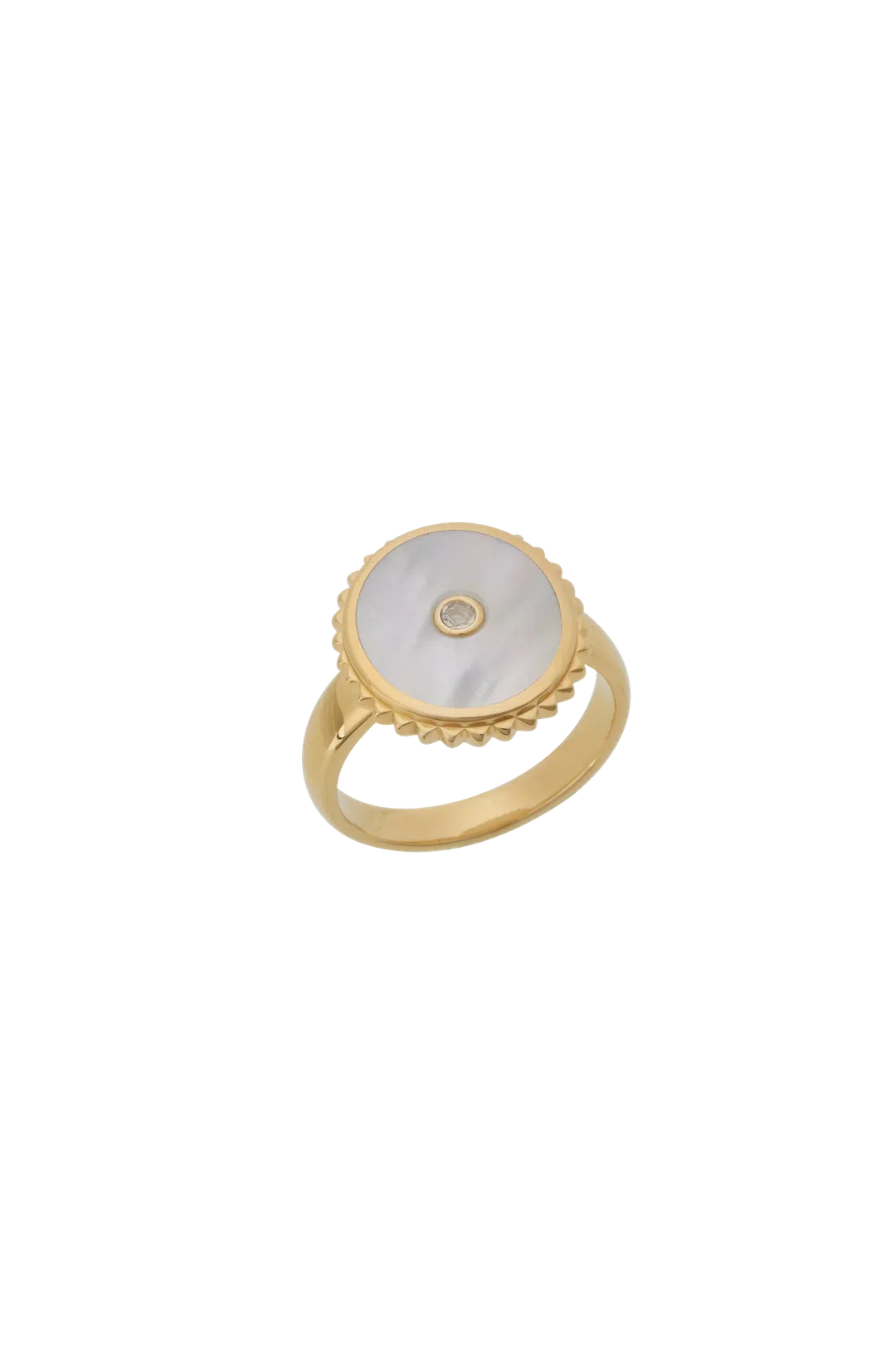 Halcyon Shield Ring in 18KT Yellow Gold Plate