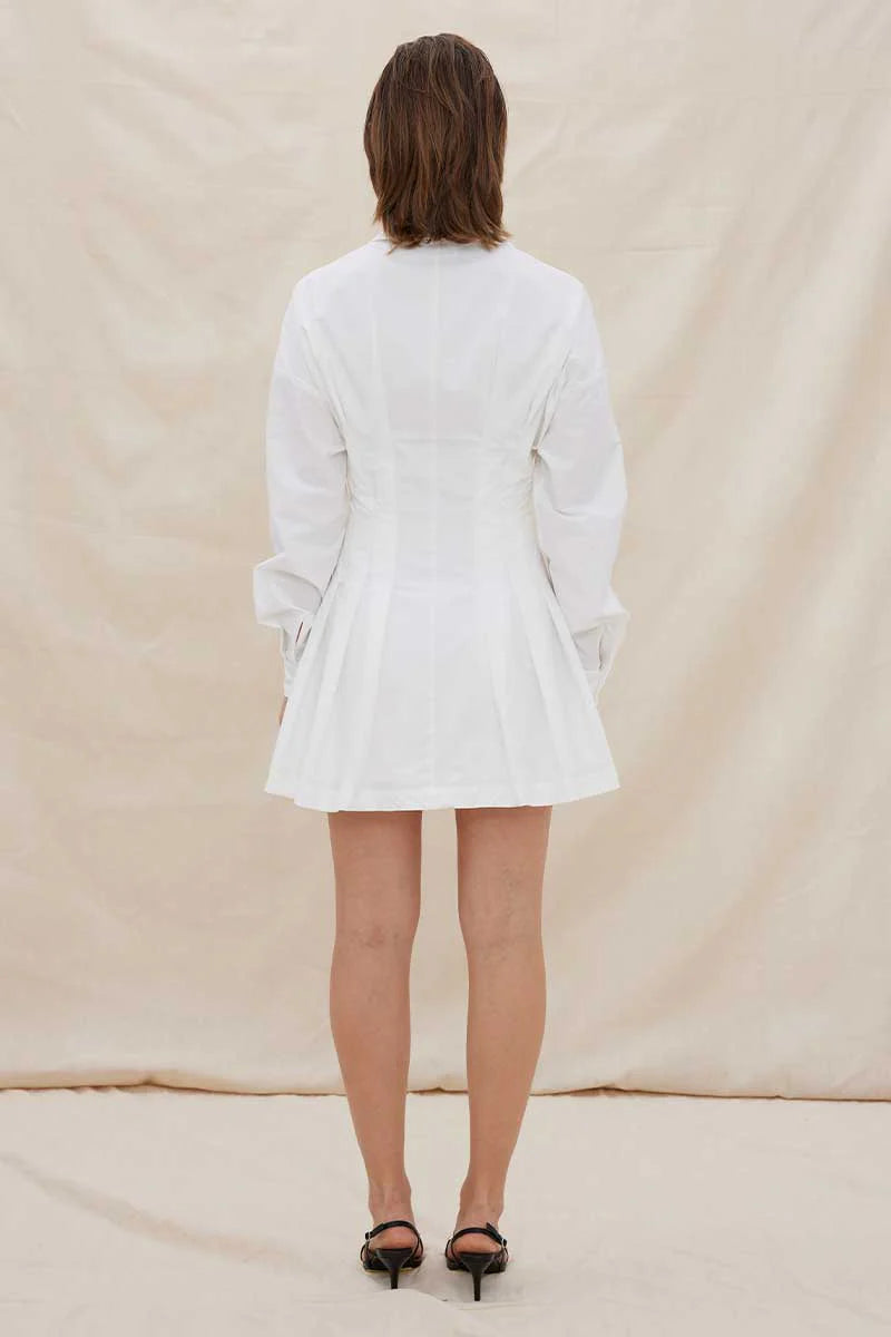 Verse shirt dress, white