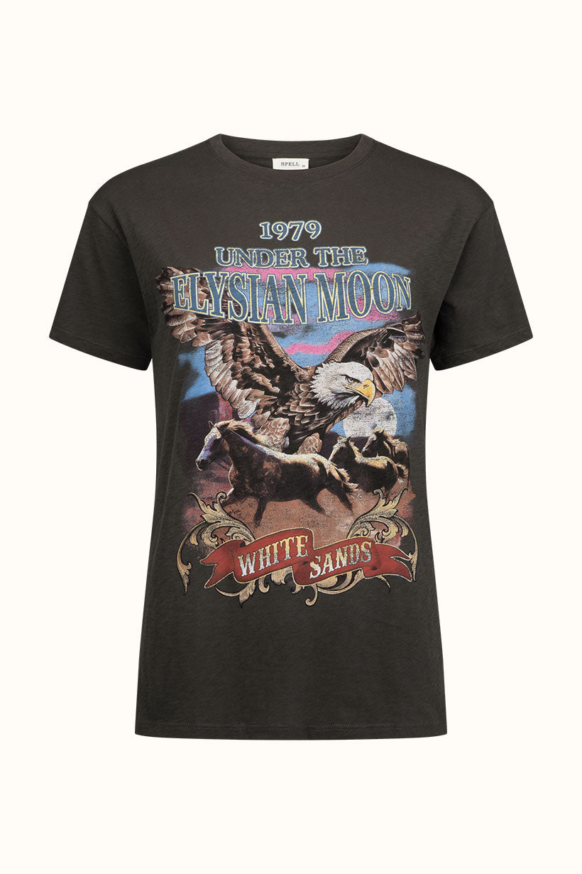 Elysian biker tee, charcoal