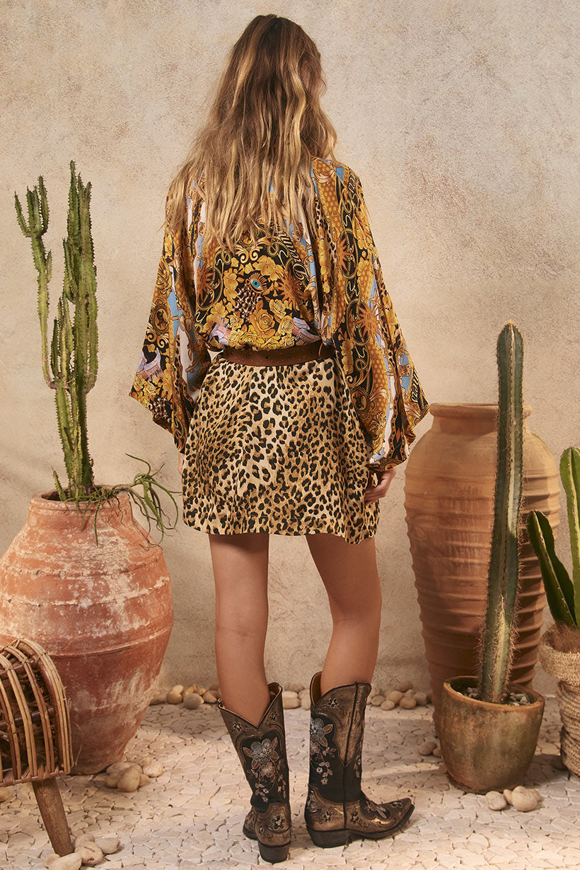 Lovers & Dreamers Short Robe - Gold