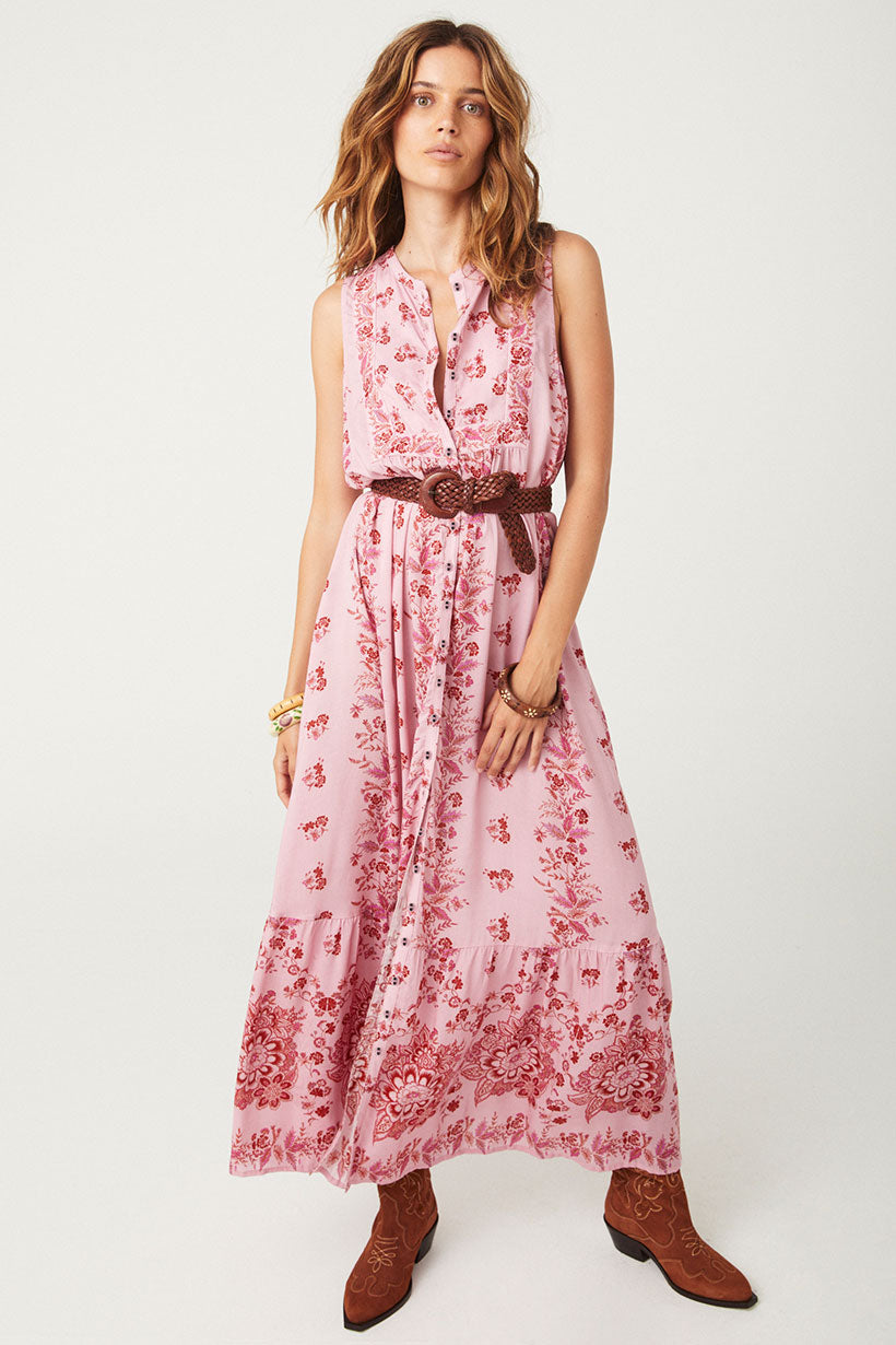 Rebel Spirit Button Through Maxi Dress - Zinnia