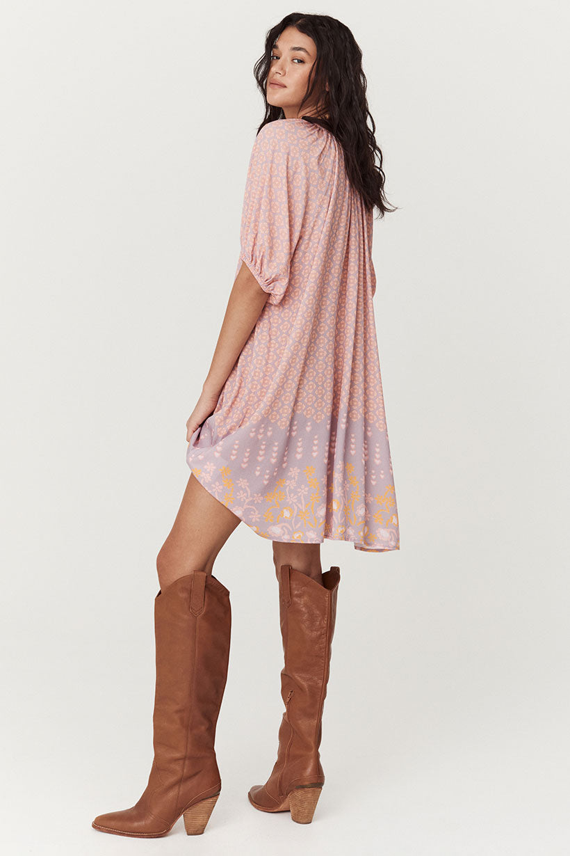 sweet nothings button through tunic dress, sugar plum