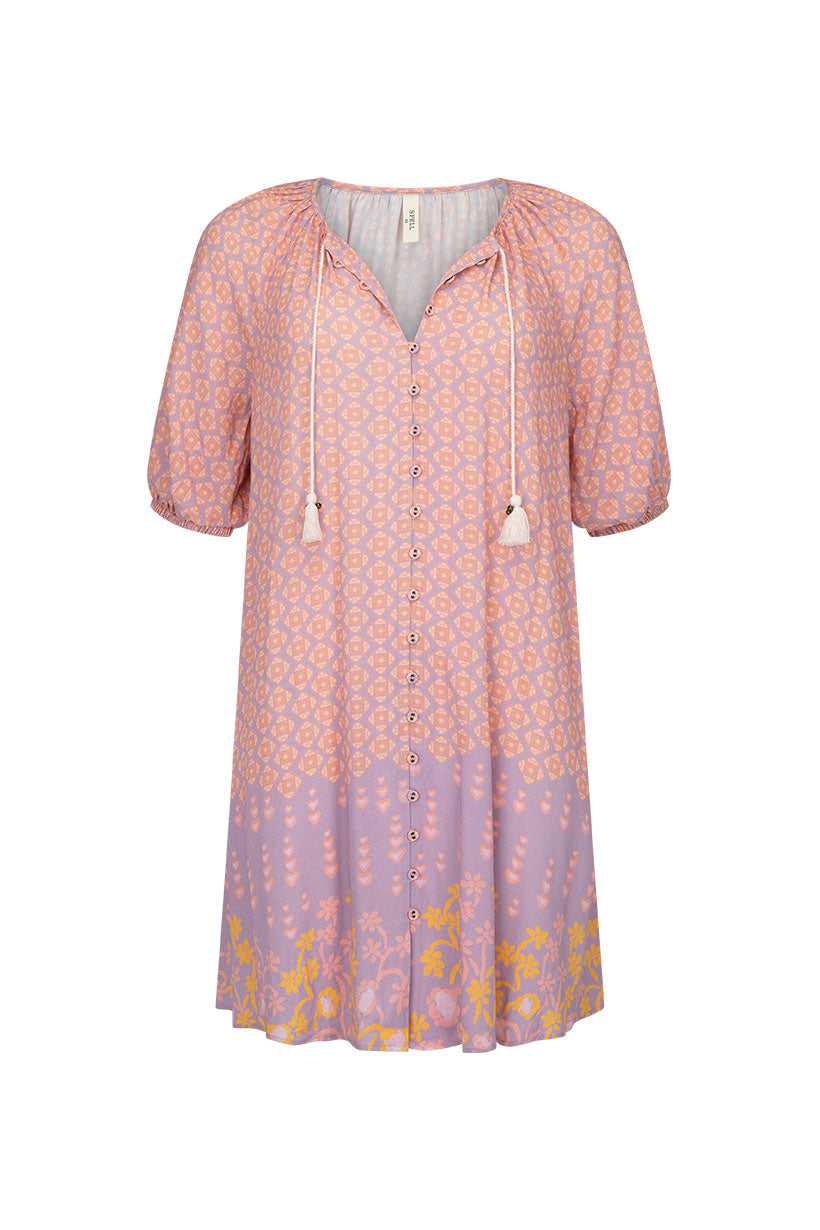 sweet nothings button through tunic dress, sugar plum