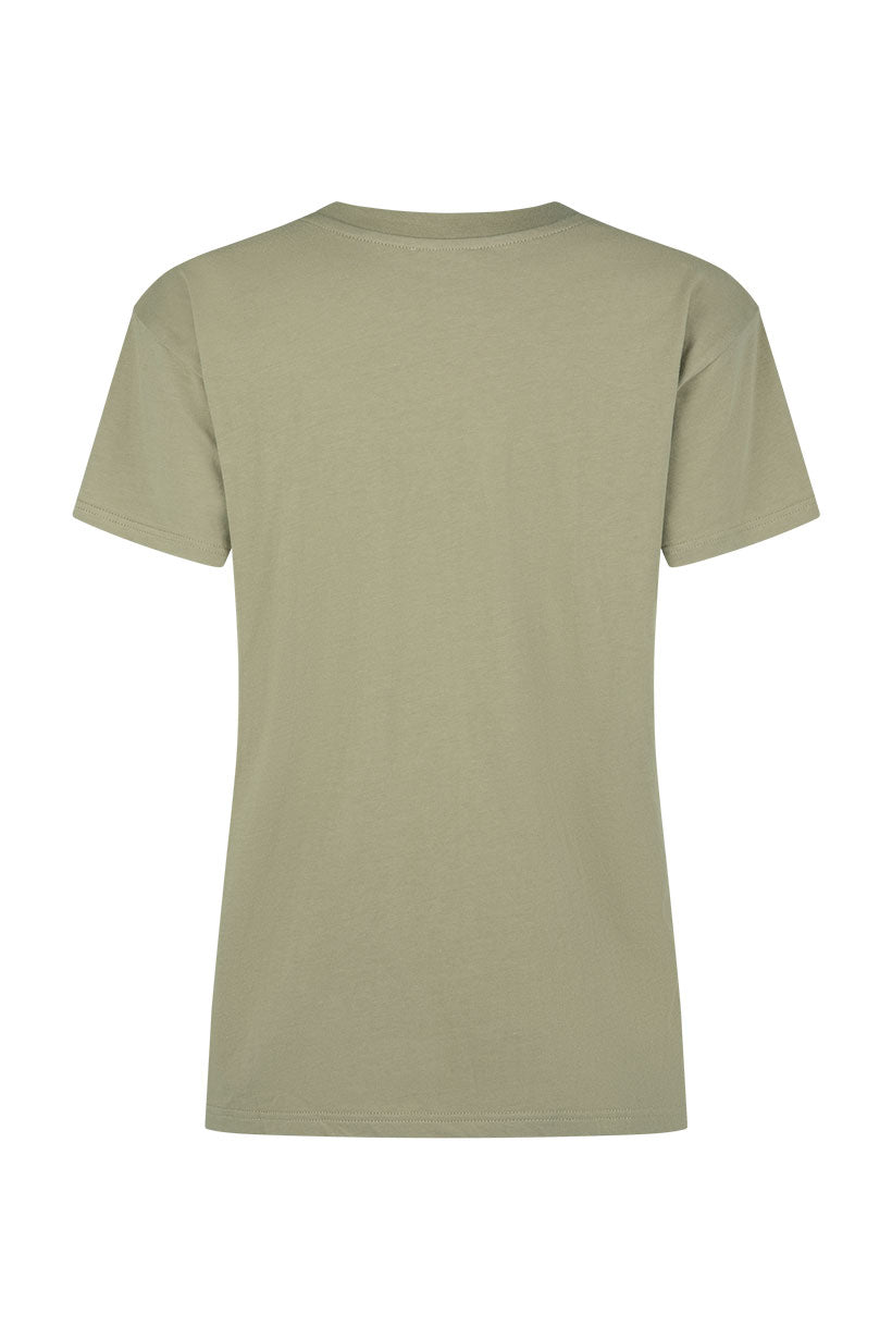 Mermaid truckstop biker tee, khaki