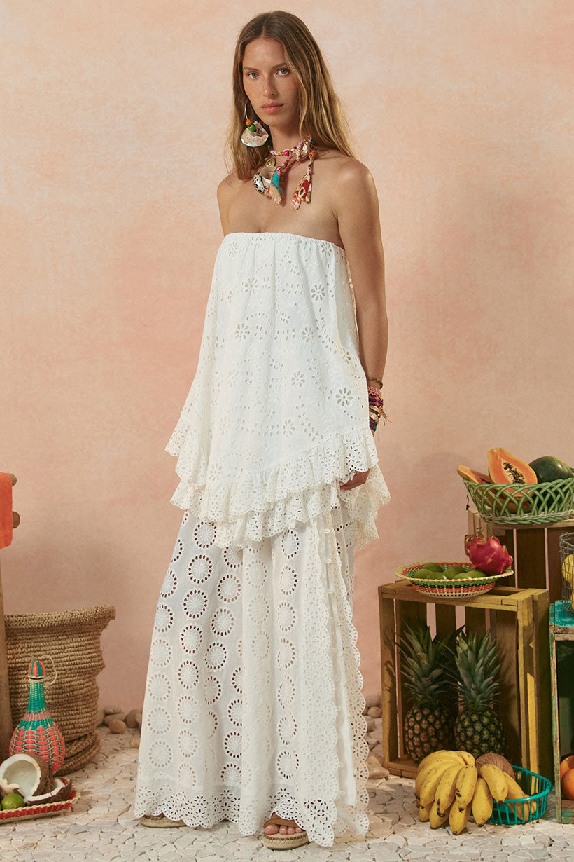 Yaya lace pant, antique white