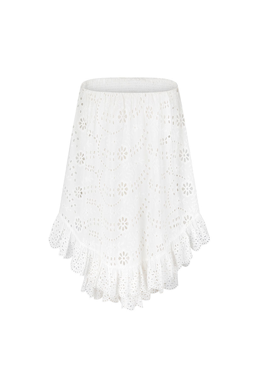 Yaya lace scarf mini dress, antique white