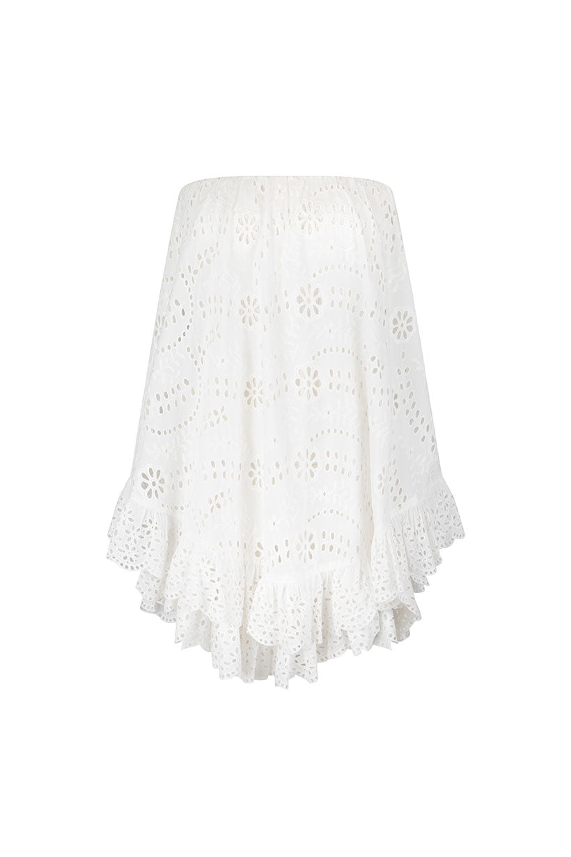 Yaya lace scarf mini dress, antique white