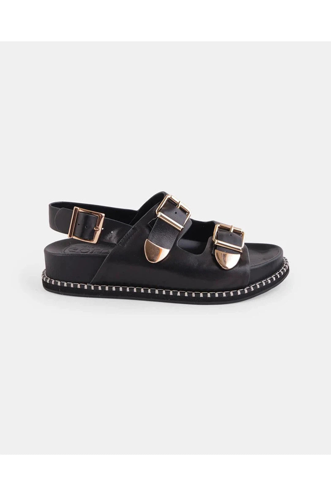 Stella Leather Sandal - Black