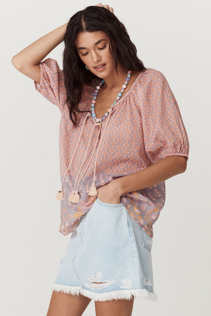 sweet nothings short sleeve blouse, sugar plum