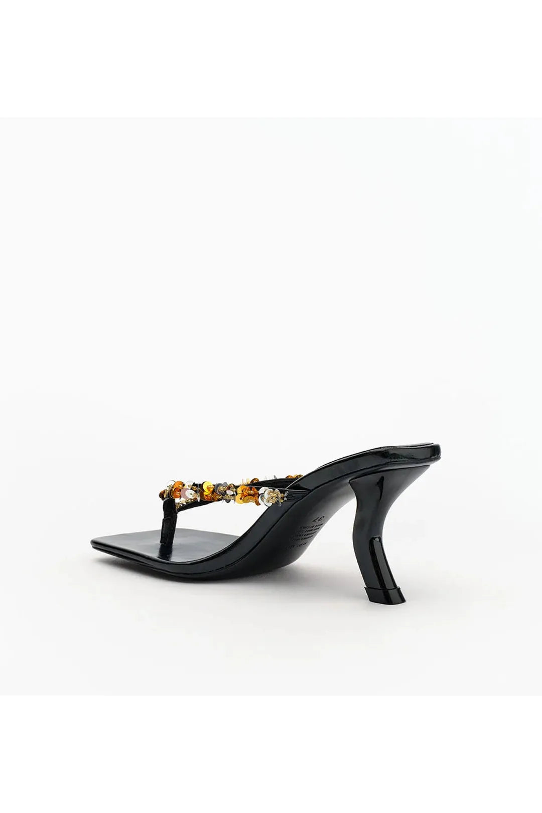 Teya, black oily crinkle leather