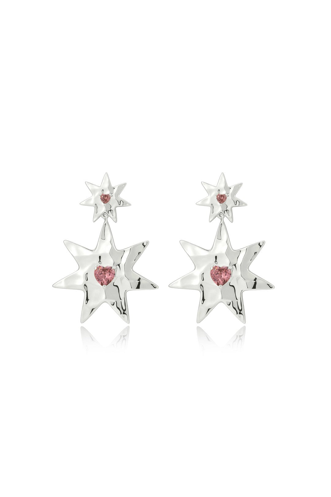 The starry stud statement earrings, silver