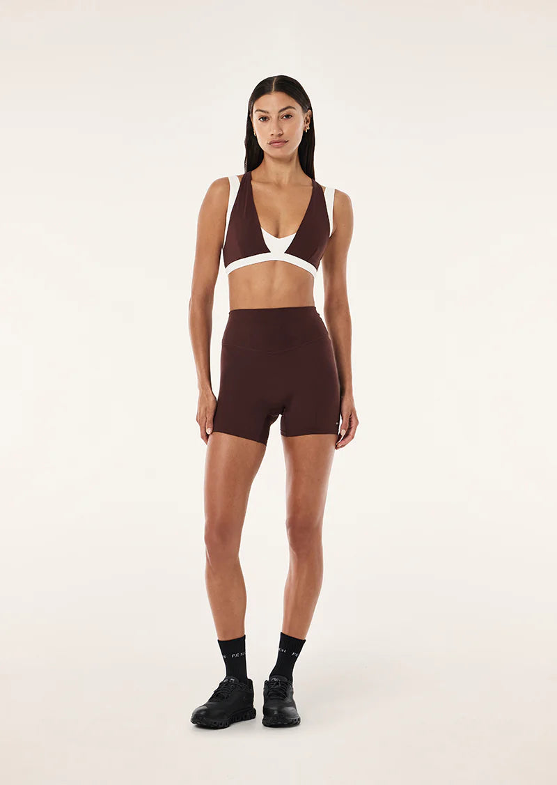 Unity sports bra, mahogany/whisper white