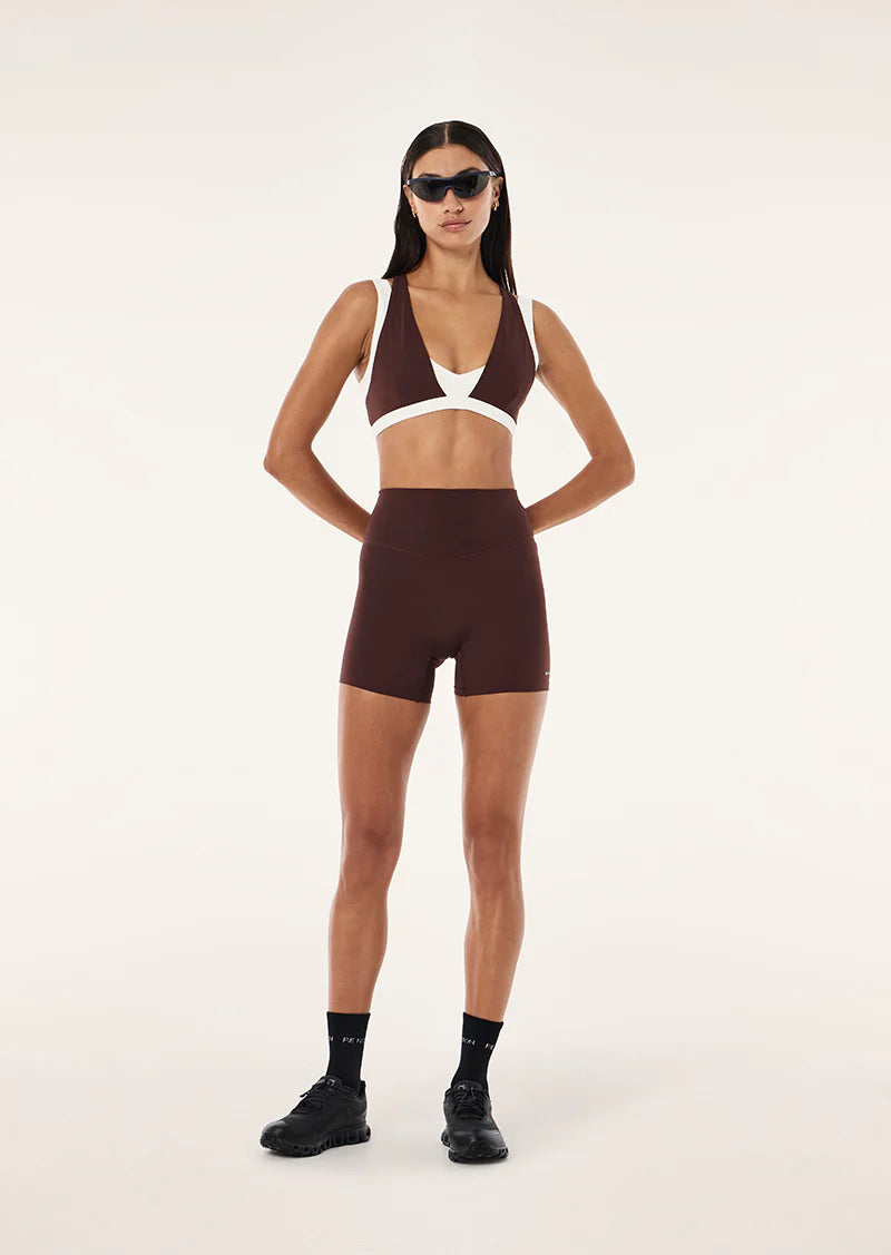 Unity sports bra, mahogany/whisper white