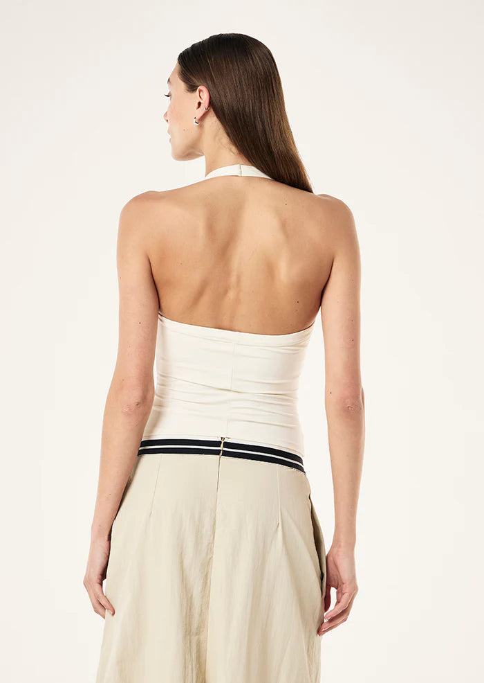 Unwind halter tank, whisper white