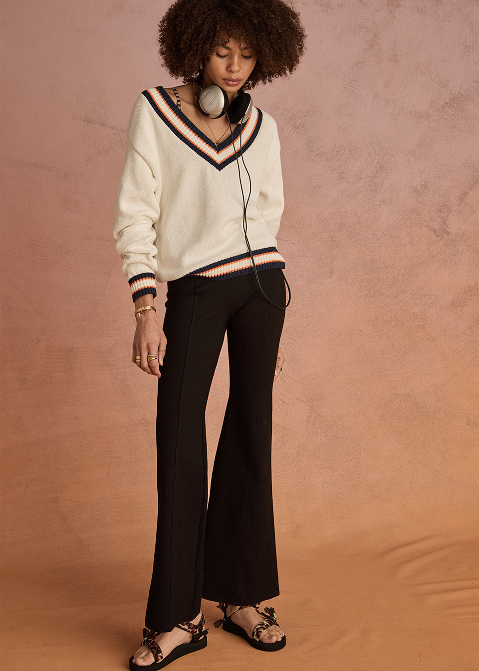 Joyela flare pant, black