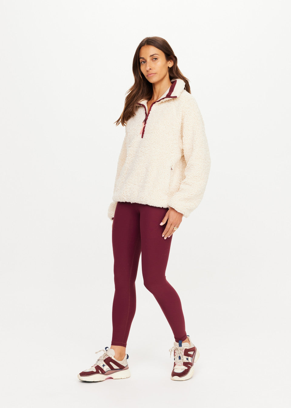Harlow fleece pullover, macadamia