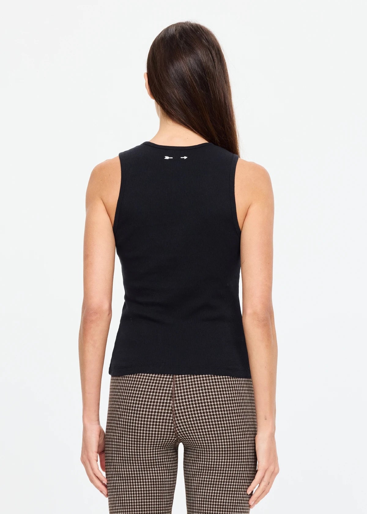 Charli button tank top, black