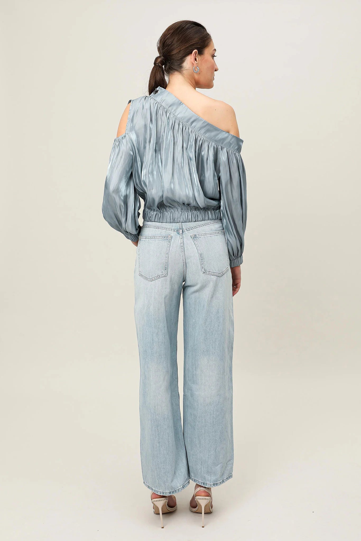 Etoile top, metallic steel blue
