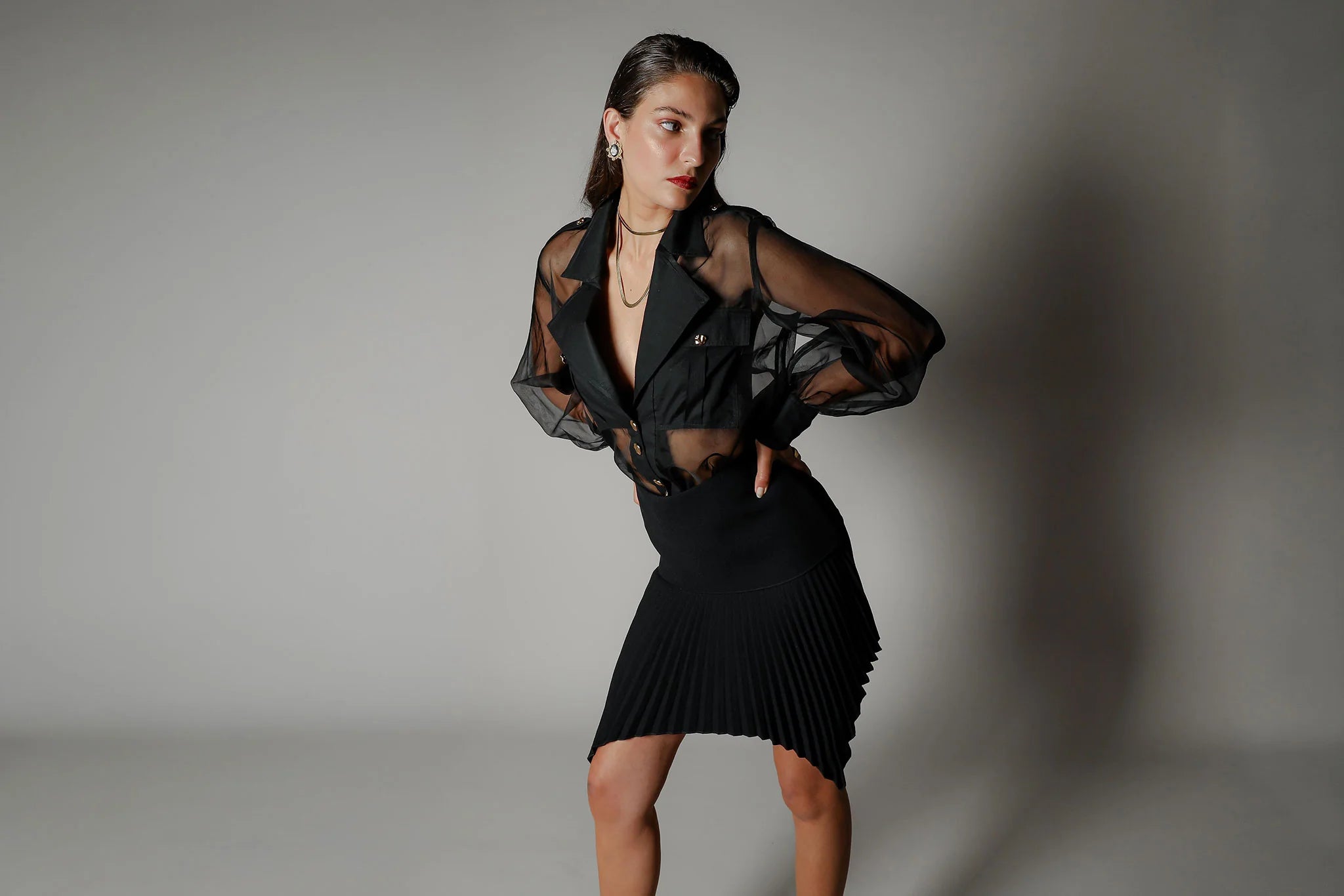 Lumier blouse, black