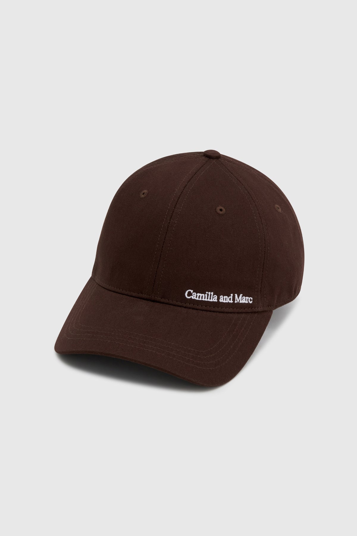 Thome embroidered cap, chocolate