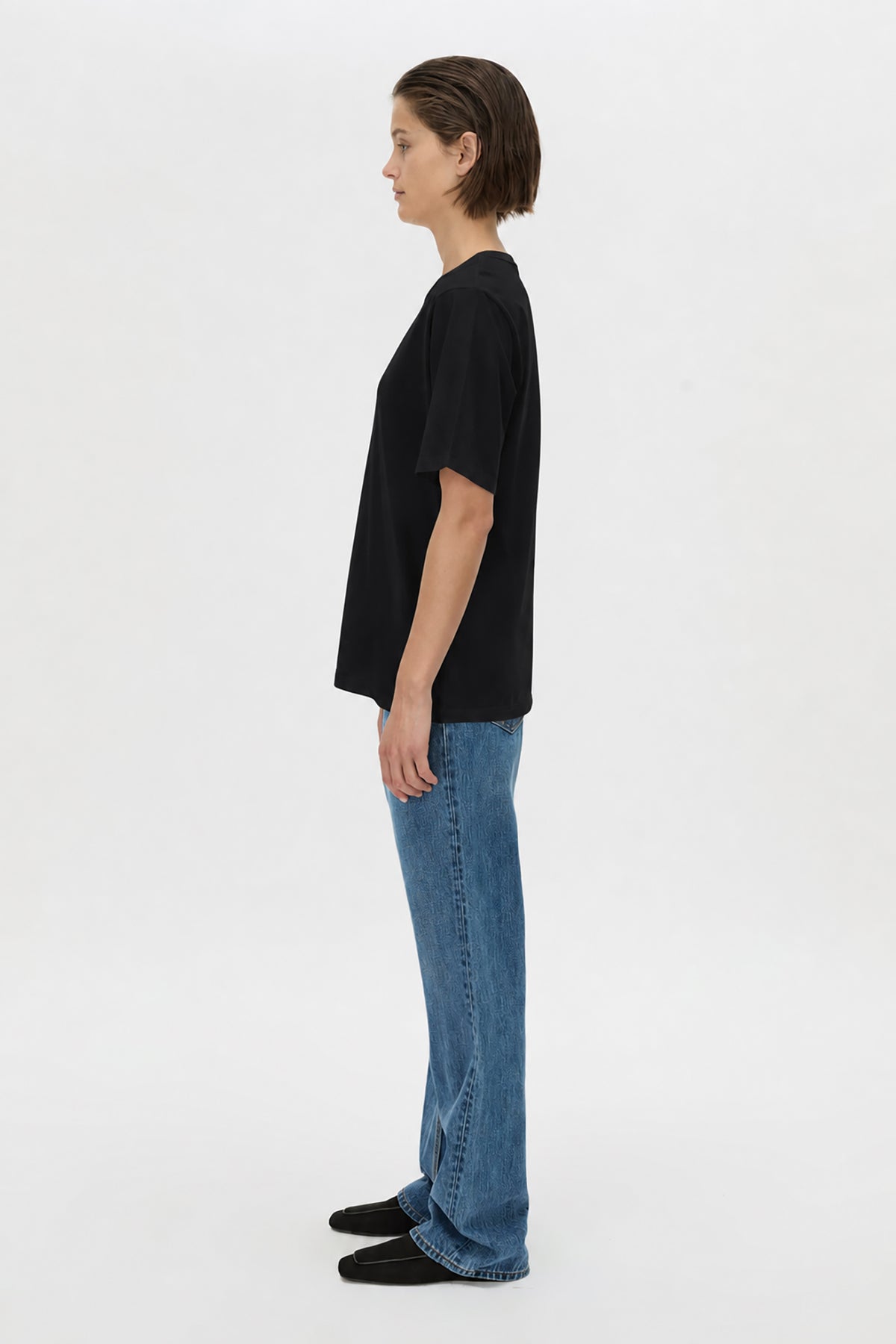 Thome embellished relaxed tee, black/white