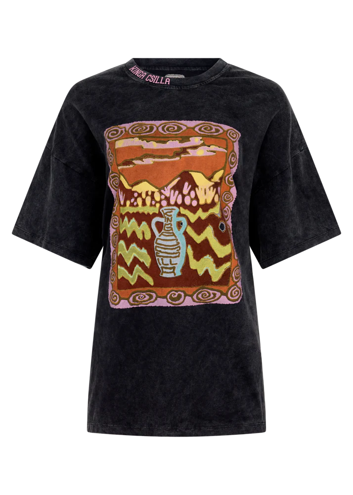 Verdant dust tee, charcoal