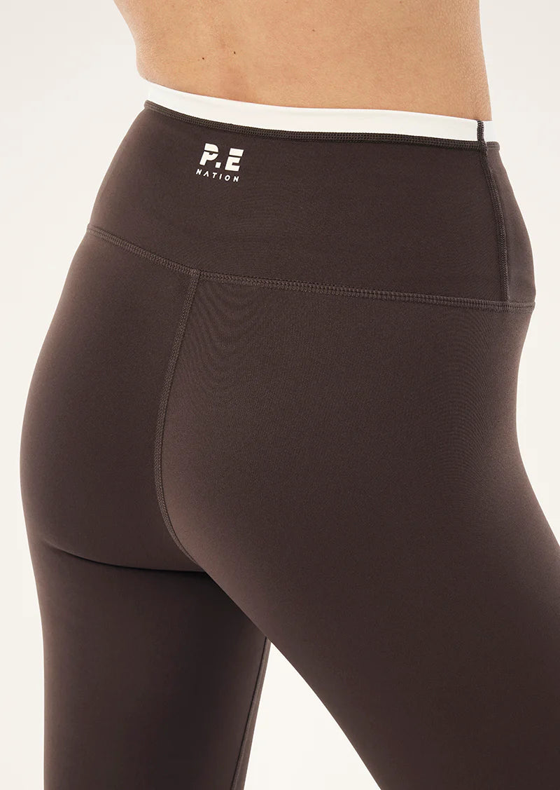 Vita full length legging, coffee/whisper white