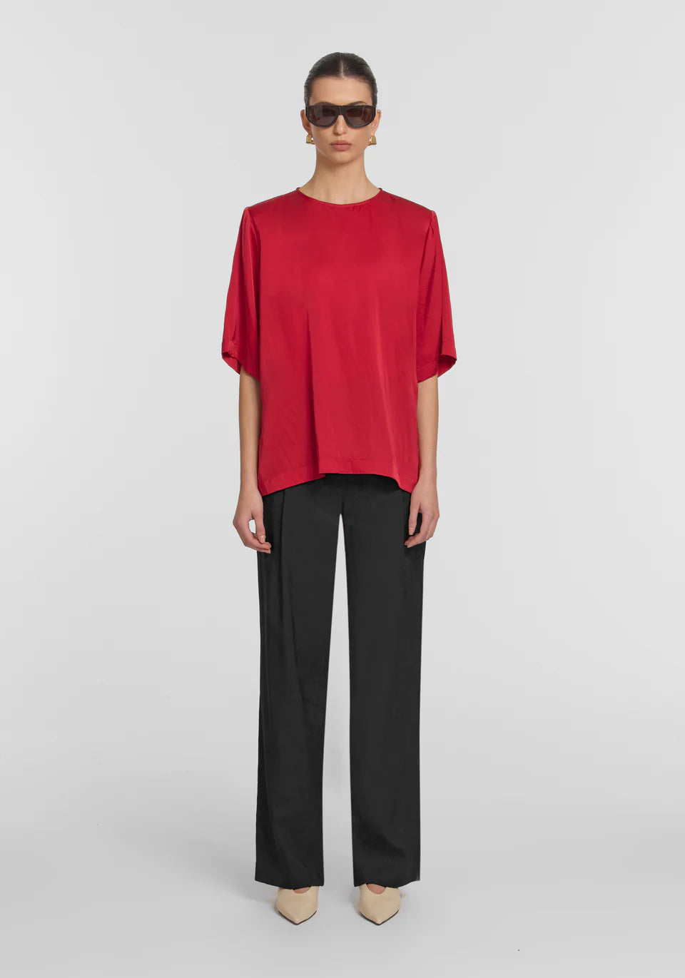 Elysian tee, sunset red