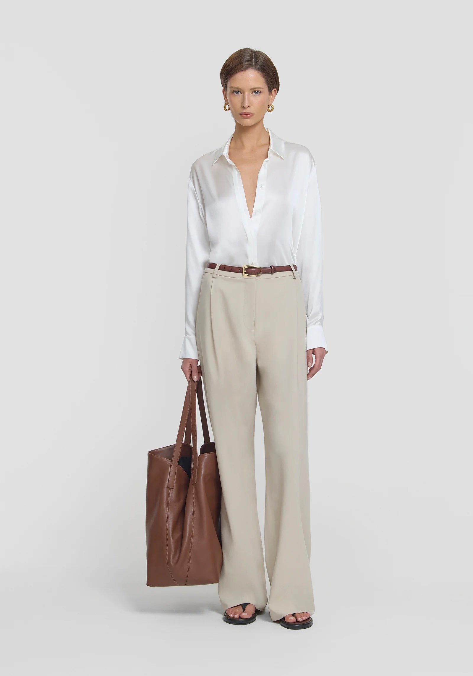 memorial silk shirt, ivory