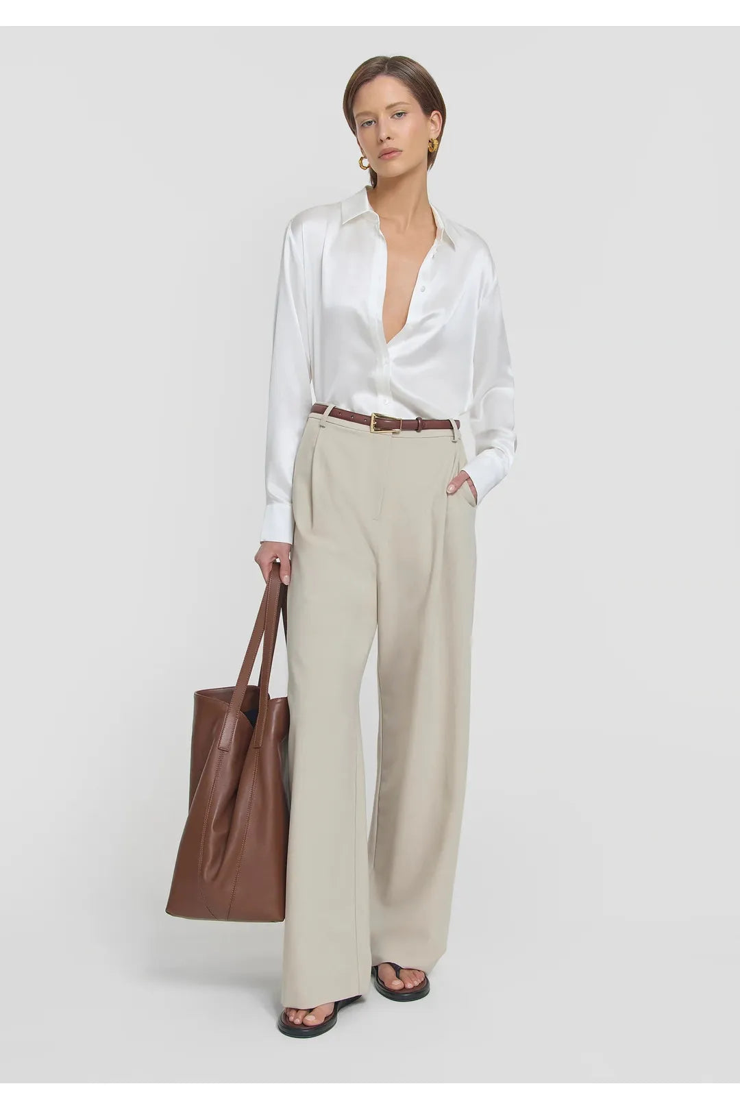 memorial silk shirt, ivory