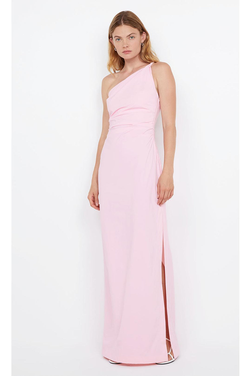 apolline asym maxi dress, powder pink