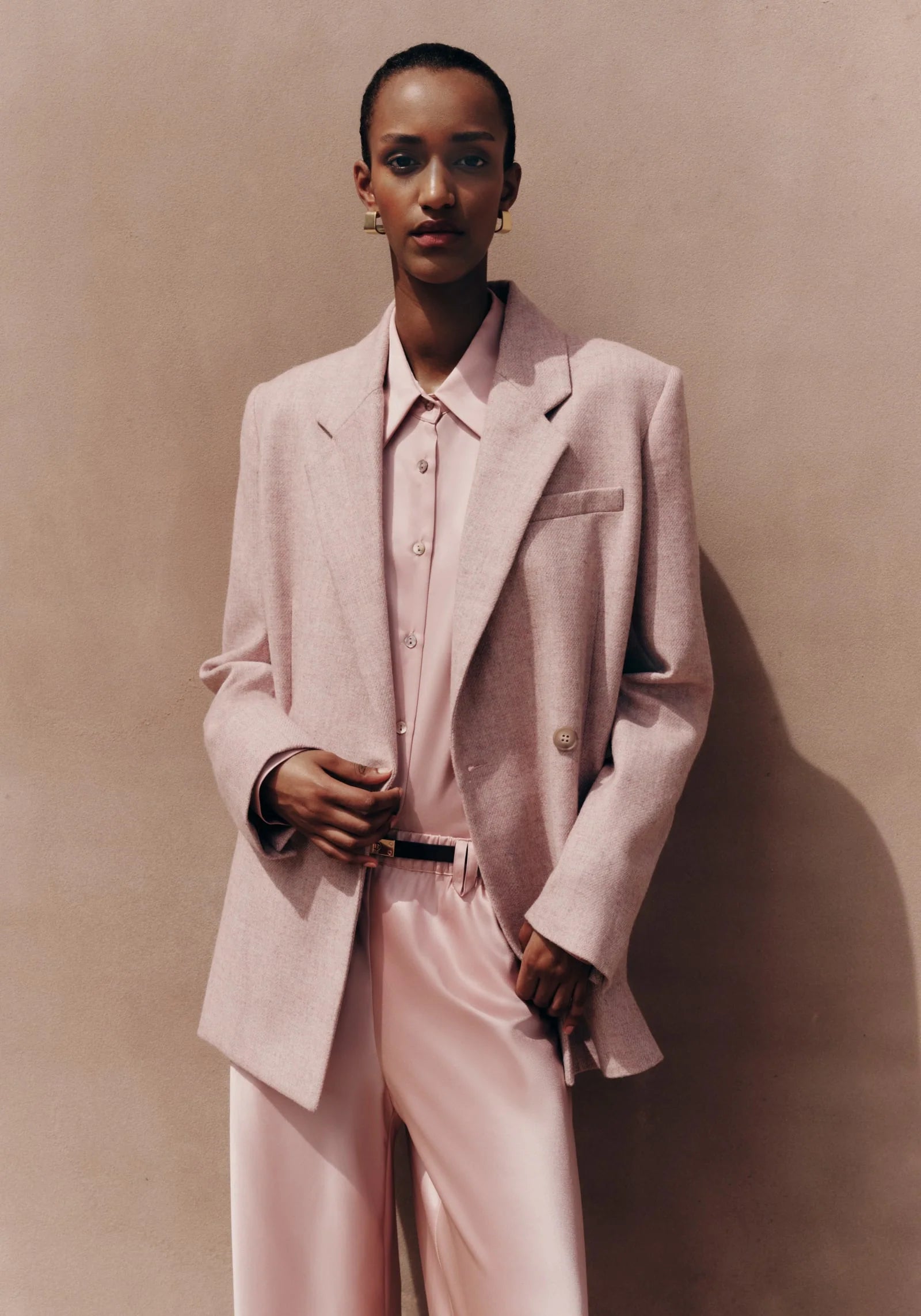 Prosperity blazer, tinted rose